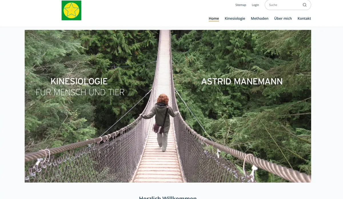 Website der Kinesiologin Astrid Manemann