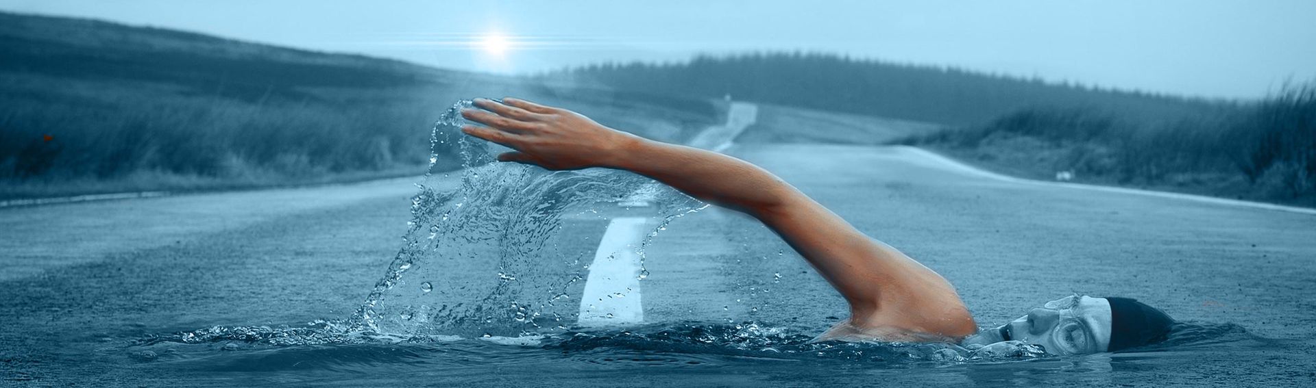 Bildmontage: Schwimmer